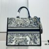 White with Blue Tiger, Large Size Dior Book Tote 24 Spring/Summer New Arrival