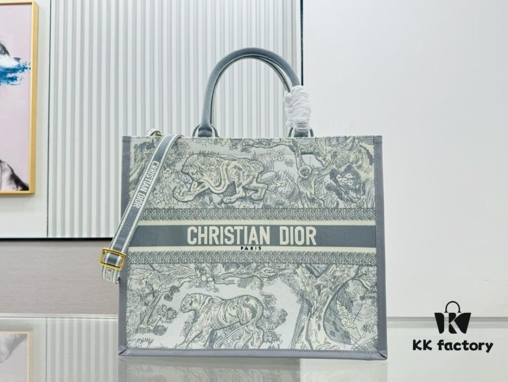 Dior Book Tote 24 Early Spring New Arrival Large Size with Leather Trim