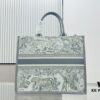 Dior Book Tote24 Early Spring New Arrival with Leather Trim Large Size