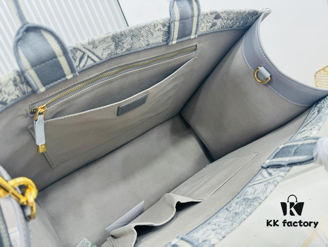 Dior Book Tote24 Early Spring New Arrival with Leather Trim Large Size