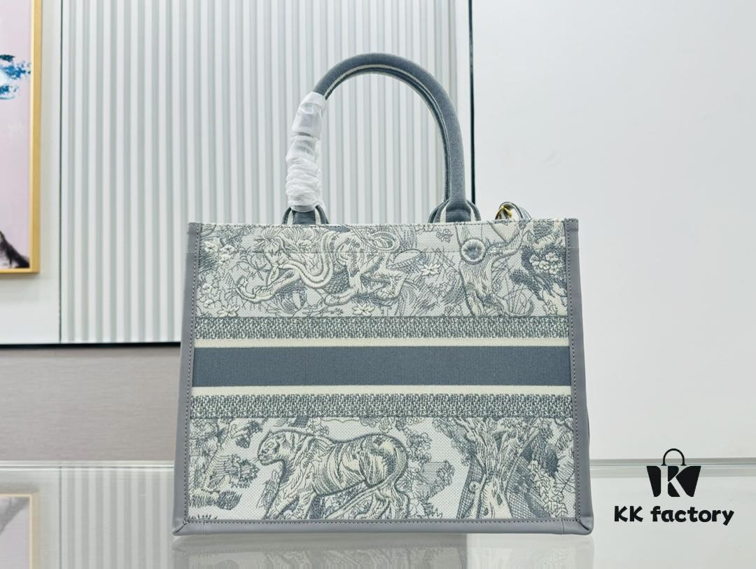 Dior Book Tote24 Early Spring New Arrival Medium Size with Leather Trim