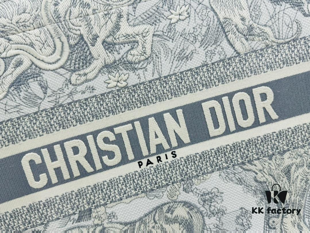 Dior Book Tote24 Early Spring New Arrival Medium Size with Leather Trim