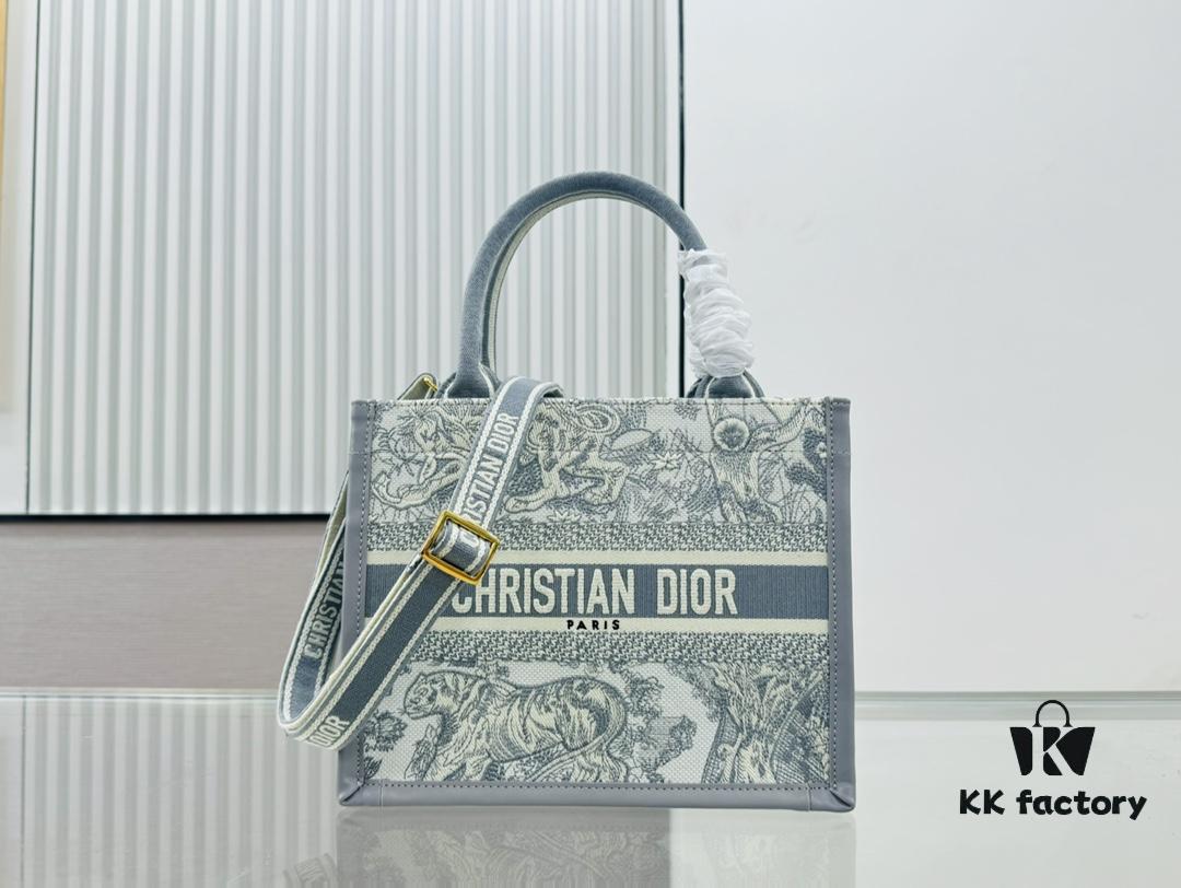 Dior Book Tote24 Early Spring New Arrival Small Size with Leather Trim