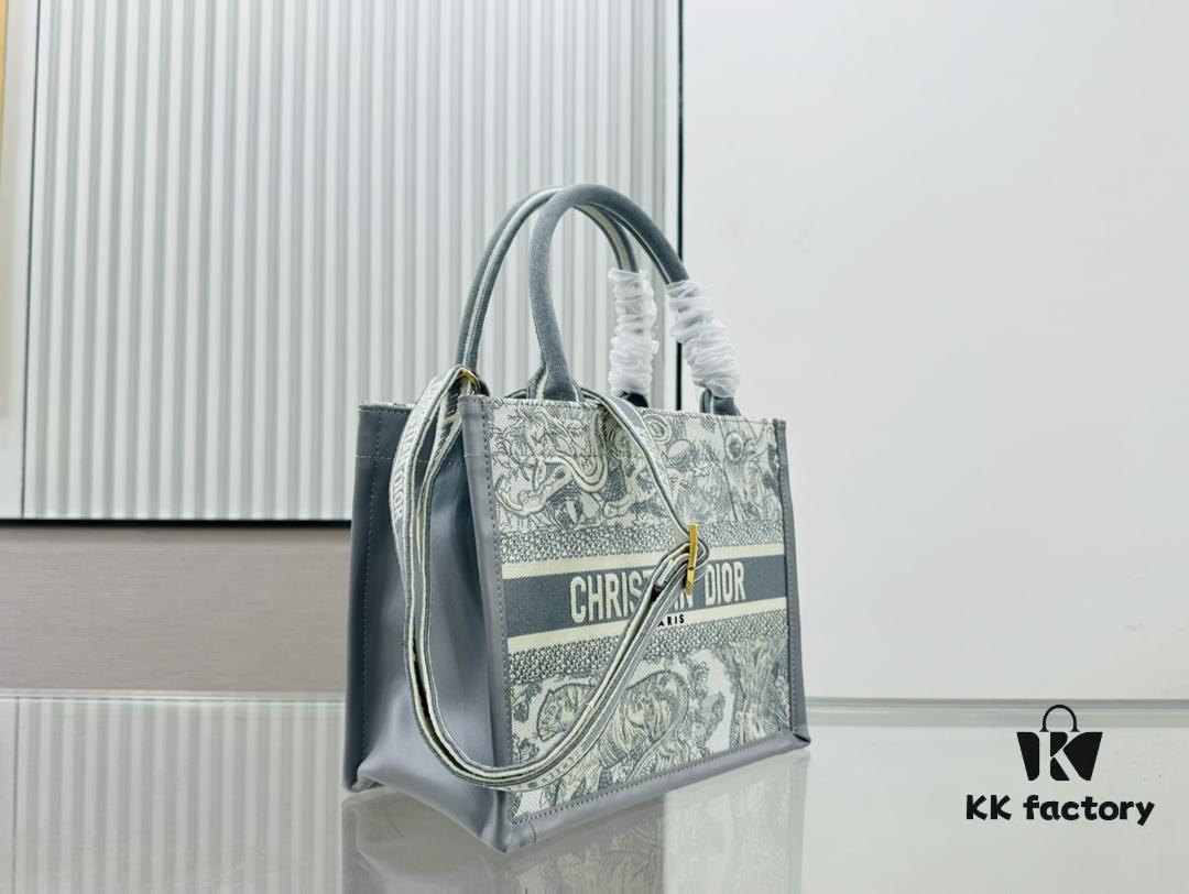Dior Book Tote24 Early Spring New Arrival Small Size with Leather Trim