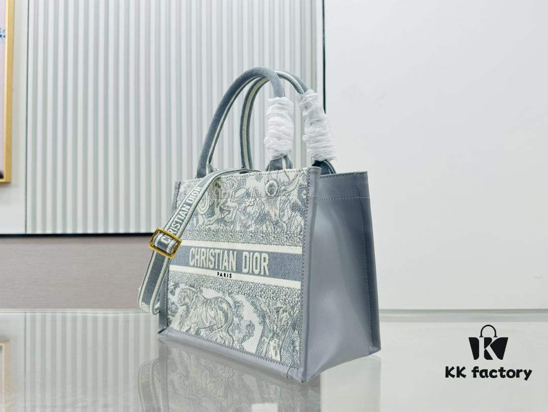 Dior Book Tote24 Early Spring New Arrival Small Size with Leather Trim