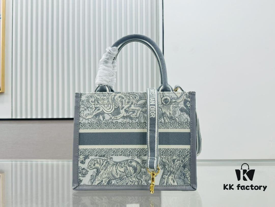 Dior Book Tote24 Early Spring New Arrival Small Size with Leather Trim