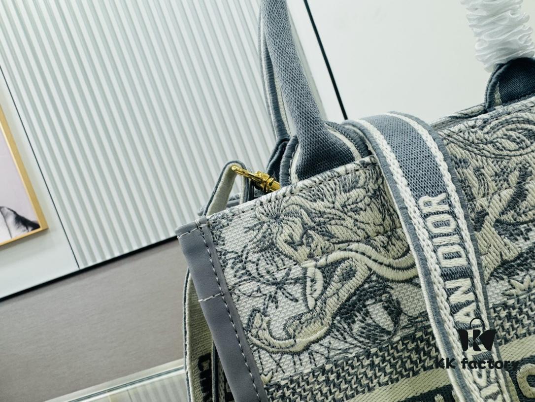 Dior Book Tote24 Early Spring New Arrival Small Size with Leather Trim