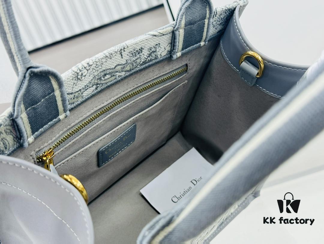 Dior Book Tote24 Early Spring New Arrival Small Size with Leather Trim