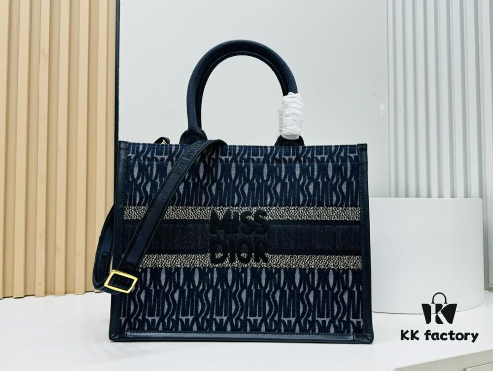 Dior Book Tote24 Early Spring New Arrival Medium Size with Leather Trim