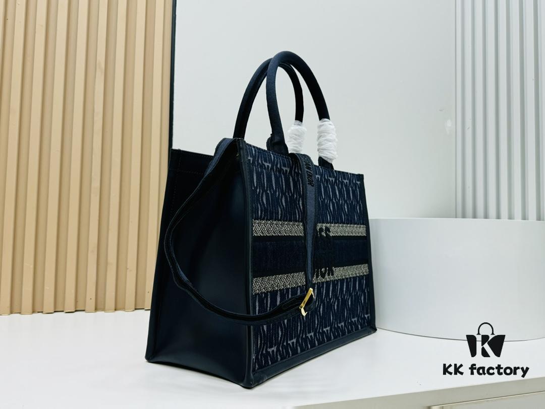 Dior Book Tote24 Early Spring New Arrival Medium Size with Leather Trim