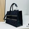 Dior Book Tote24 Early Spring New Arrival Medium Size with Leather Trim