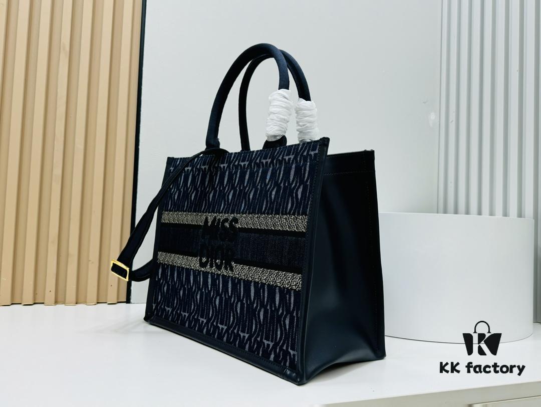 Dior Book Tote24 Early Spring New Arrival Medium Size with Leather Trim