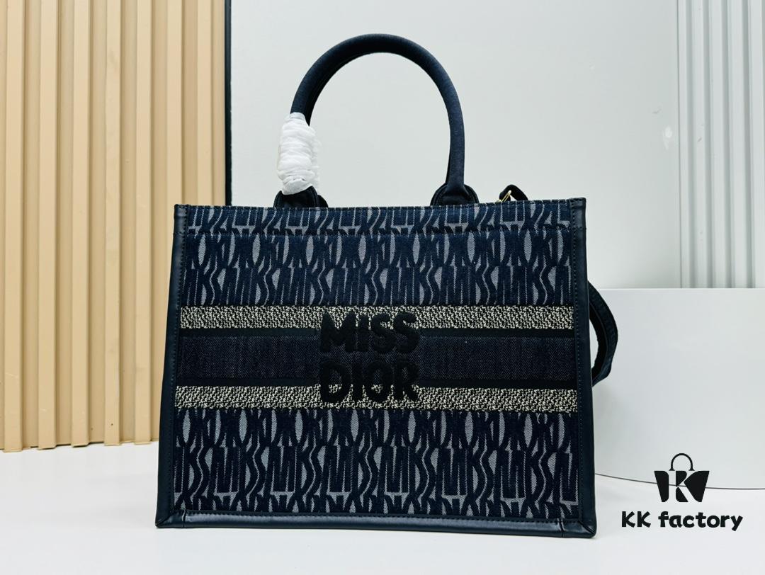 Dior Book Tote24 Early Spring New Arrival Medium Size with Leather Trim