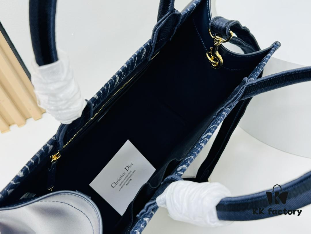 Dior Book Tote24 Early Spring New Arrival Medium Size with Leather Trim