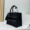 Dior Book Tote24 Early Spring New Arrival Small Size with Leather Trim