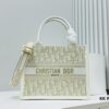 Dior Book Tote24 Early Spring New Arrival Small Size with Leather Trim