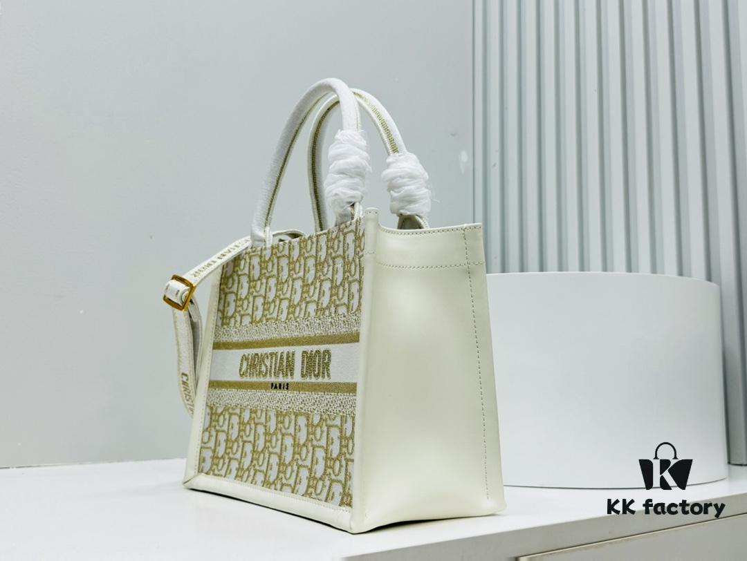 Dior Book Tote24 Early Spring New Arrival Small Size with Leather Trim