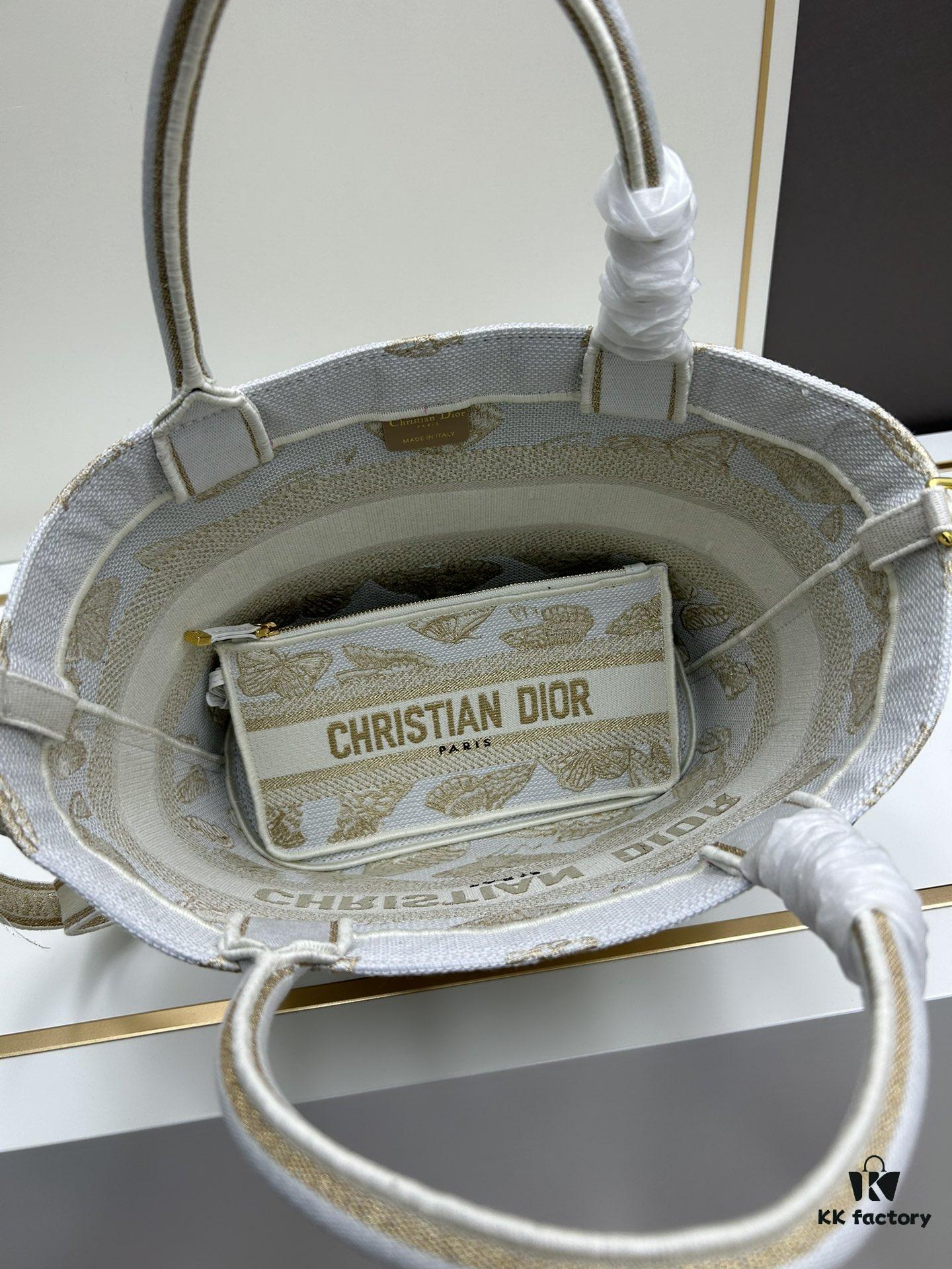 Dior ❤ (With Mini Bag + Strap) New Embroidered Basket Bag