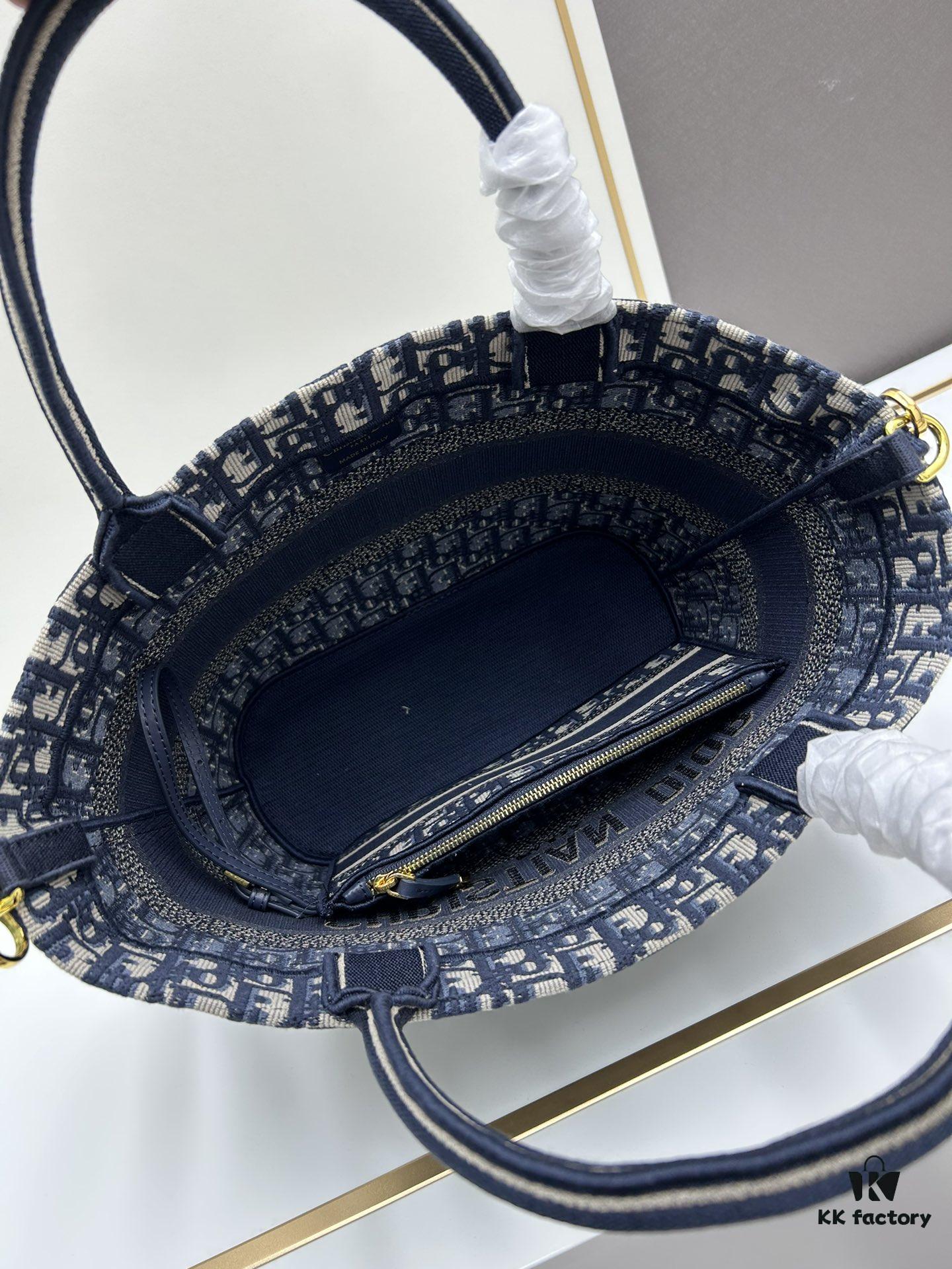 Dior ❤ (With Mini Bag + Strap) New Embroidered Basket Handbag