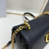 DIOR 30 Montaigne Avenue East-West Chain Handbag in Blue Oblique Canvas with Leather Trim