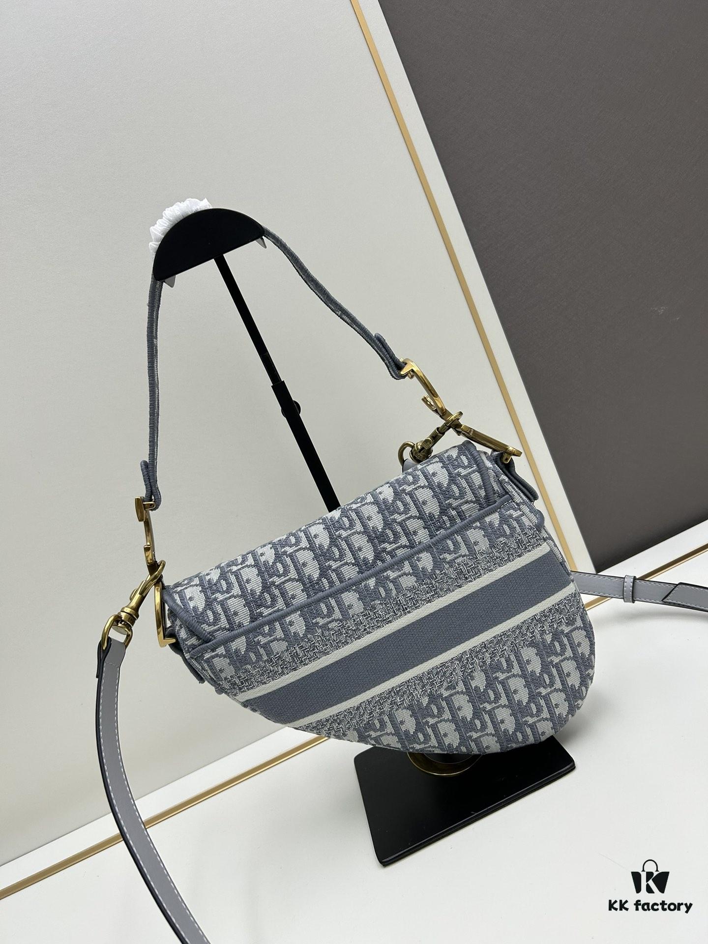 Large Size (With Box) 【♥️Dior Saddle Monogram Thin Strap】【Comes with Retail Box 🎁】