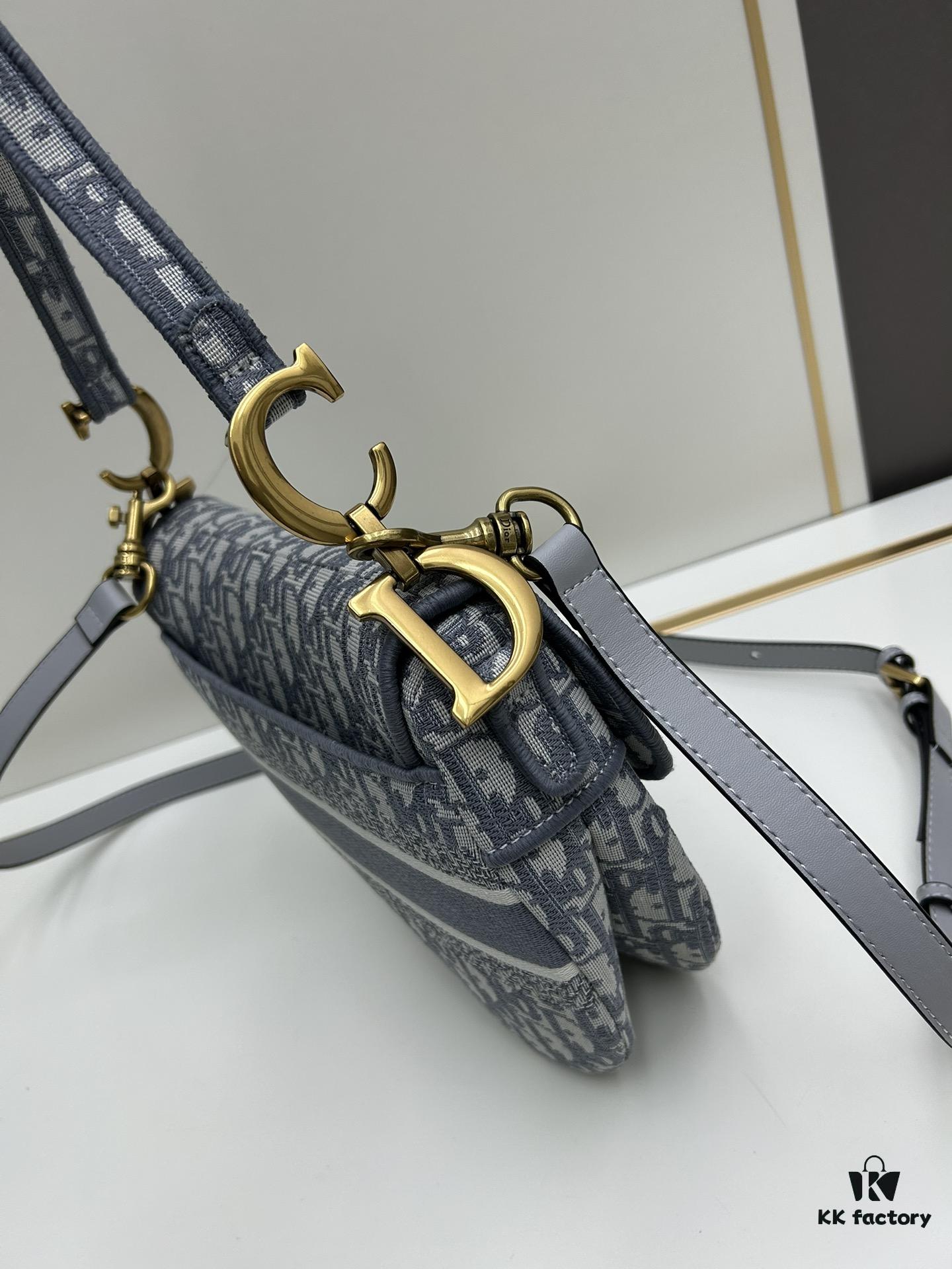 Large Size (With Box) 【♥️Dior Saddle Monogram Thin Strap】【Comes with Retail Box 🎁】