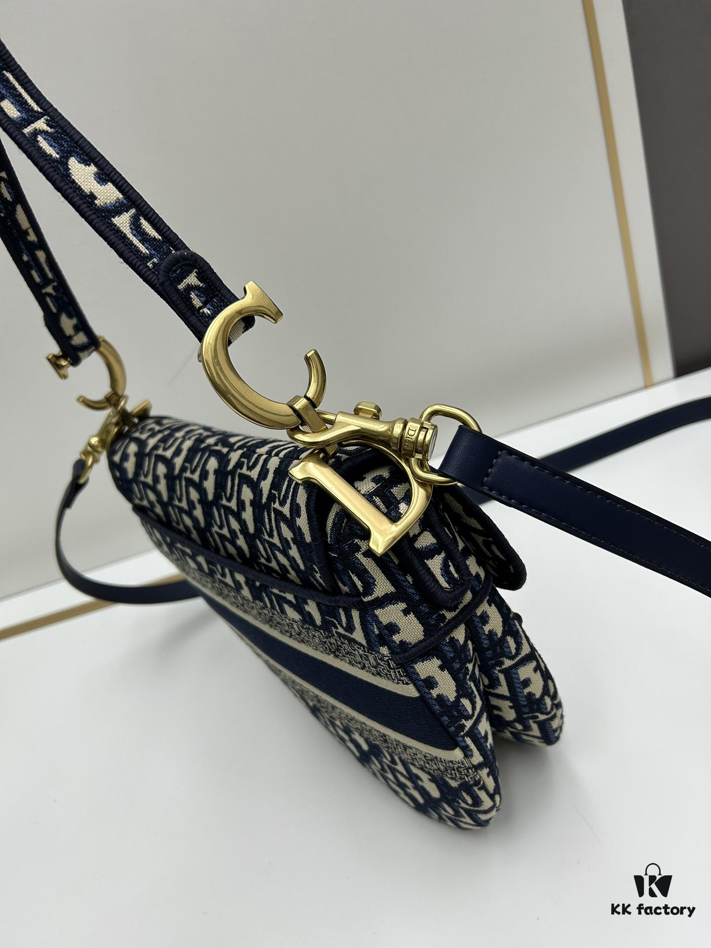 Large Size (With Box) 【♥️Dior Saddle Monogram Thin Strap】【Includes Retail Box 🎁】