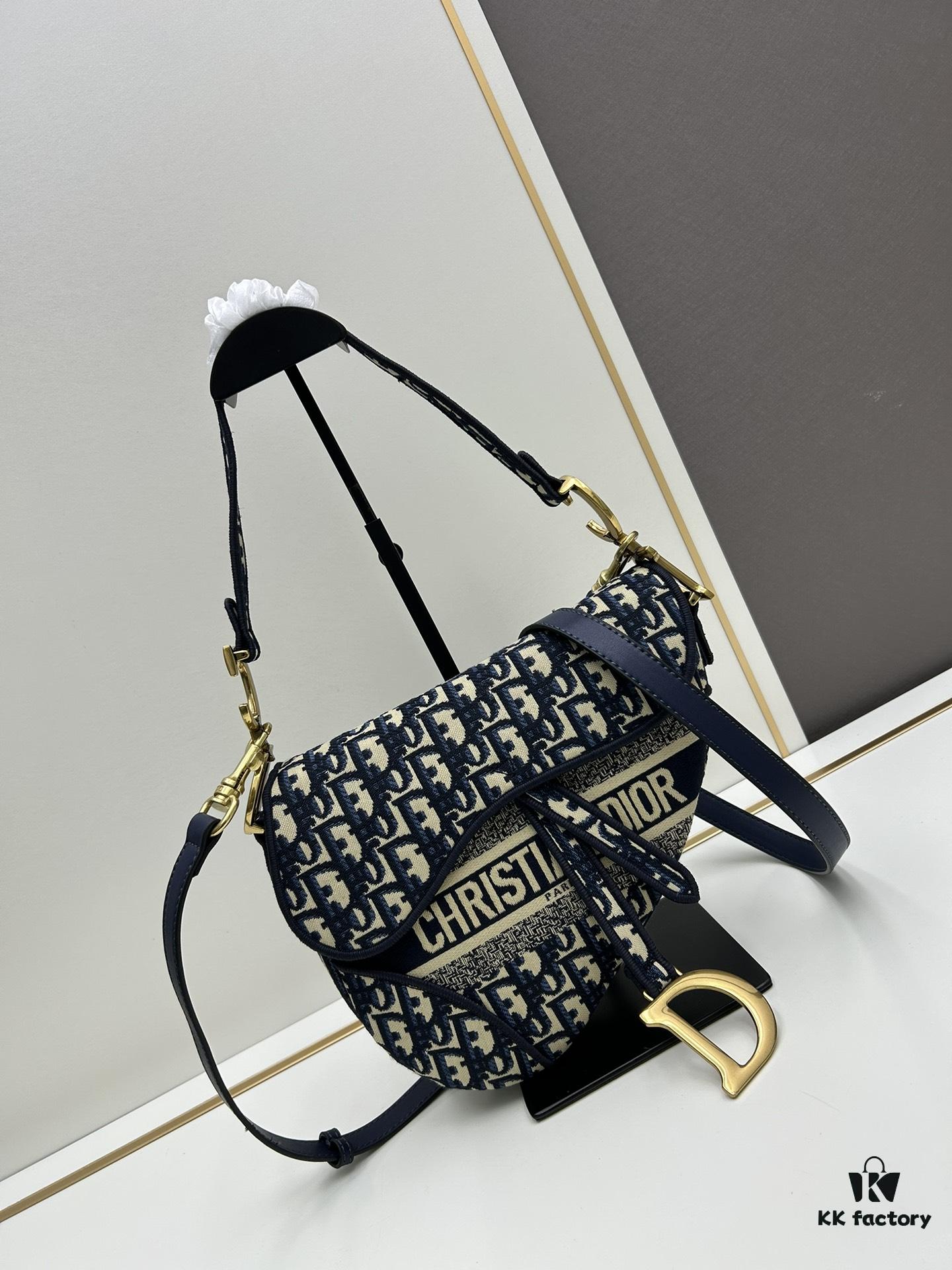 Large Size (With Box) 【♥️Dior Saddle Monogram Thin Strap】【Includes Retail Box 🎁】