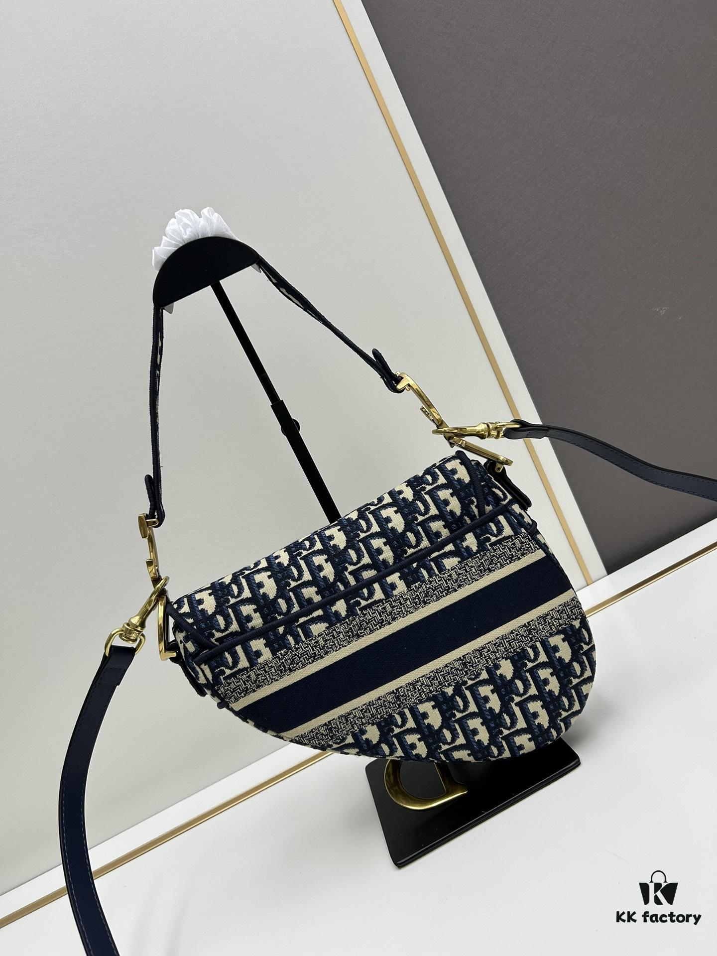 Large Size (With Box) 【♥️Dior Saddle Monogram Thin Strap】【Includes Retail Box 🎁】