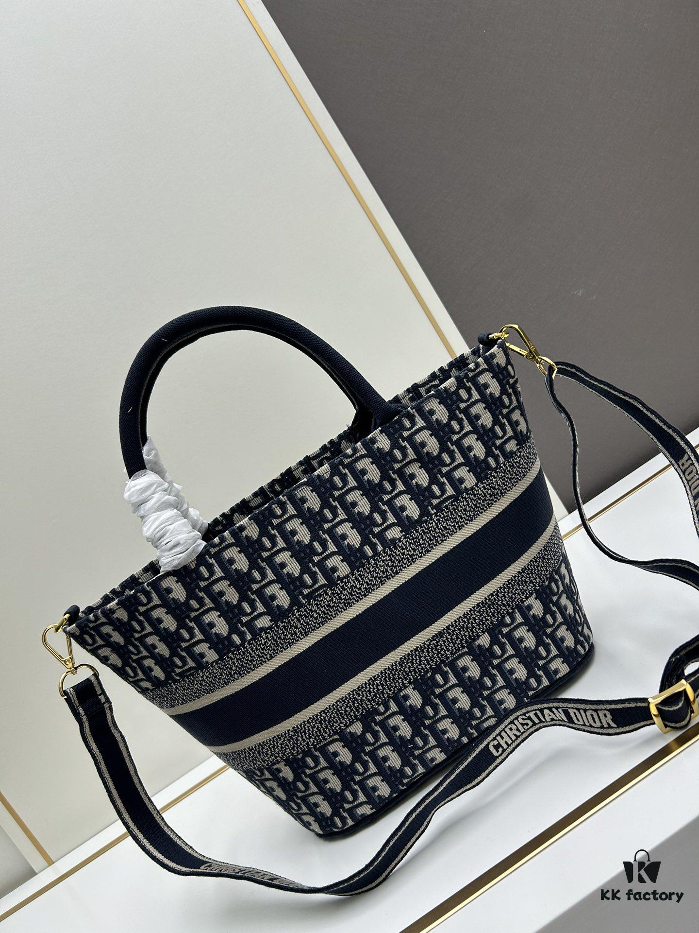 Dior ❤ (With Mini Bag + Strap) New Embroidered Basket Handbag