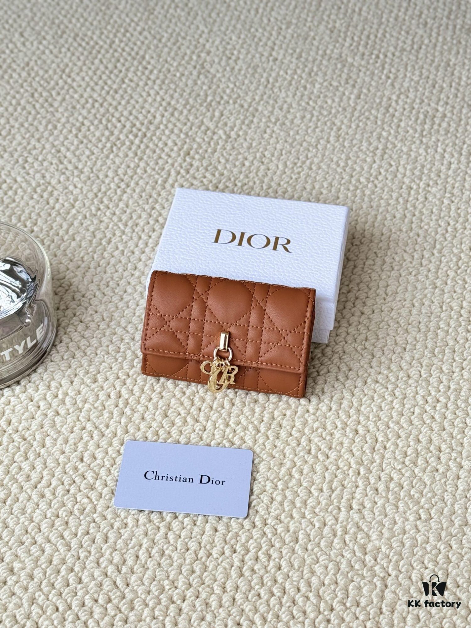 My Dior Glycine Wallet in Carmine Pink Lambskin