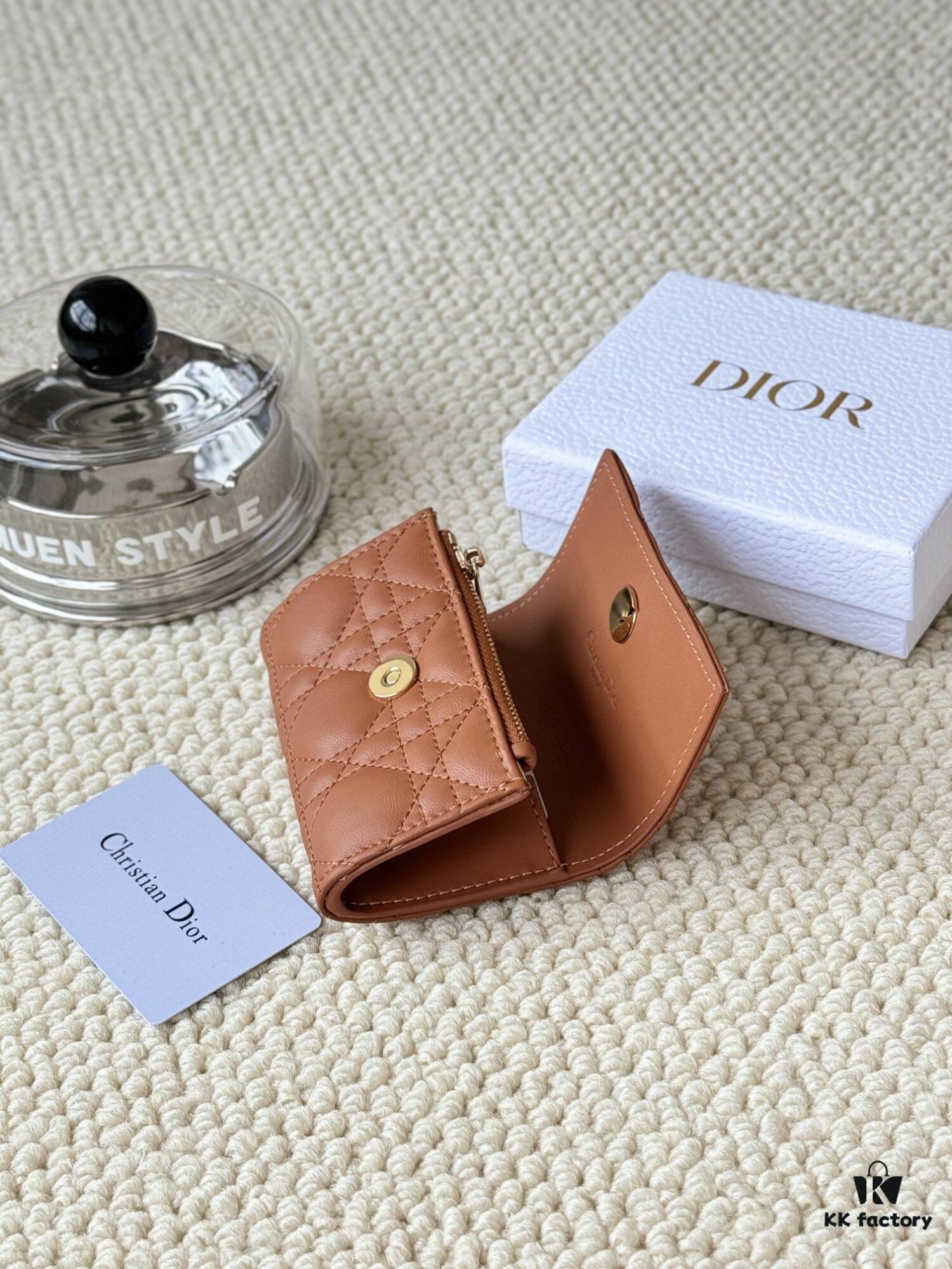 My Dior Glycine Wallet in Carmine Pink Lambskin