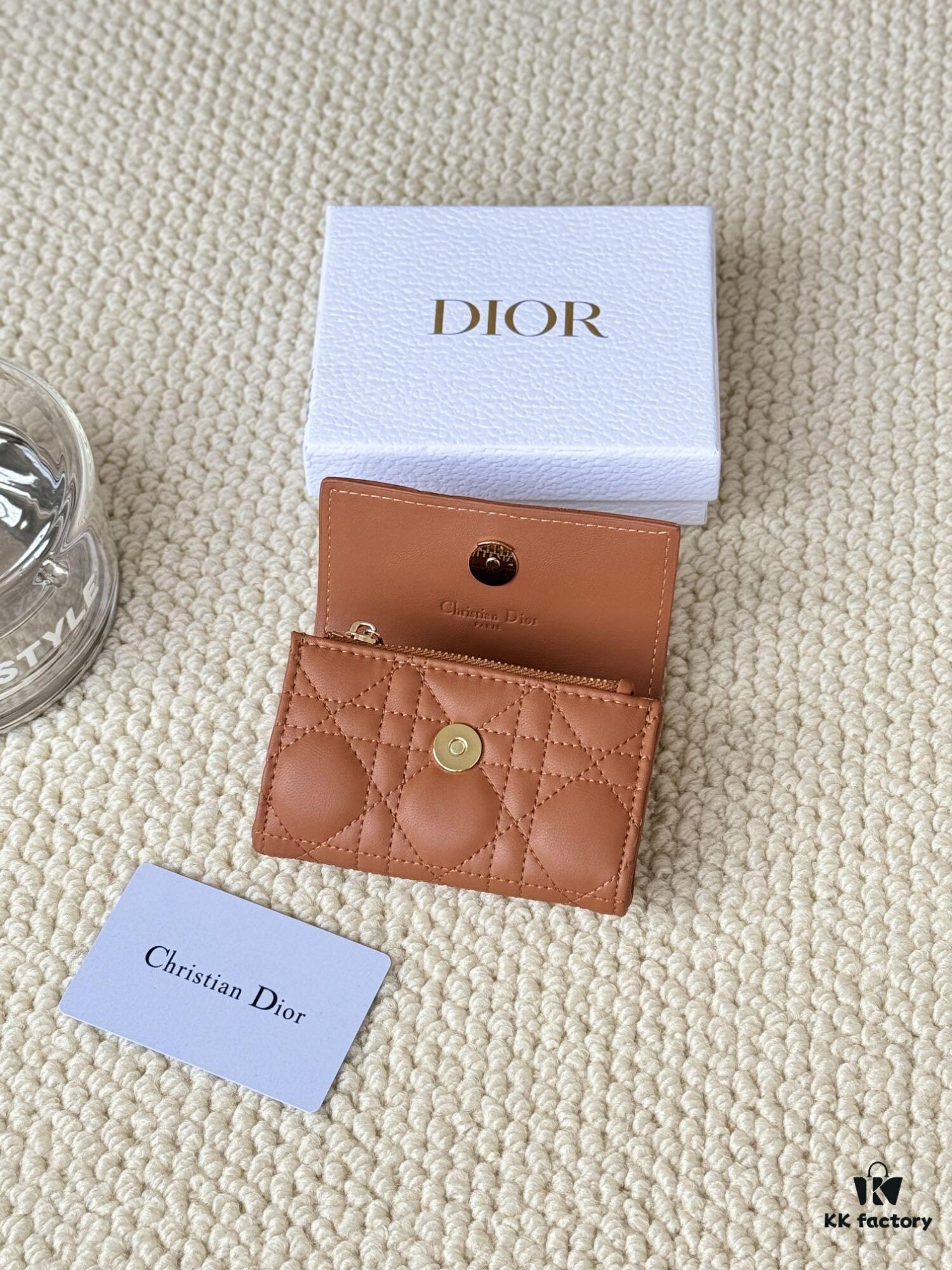 My Dior Glycine Wallet in Carmine Pink Lambskin