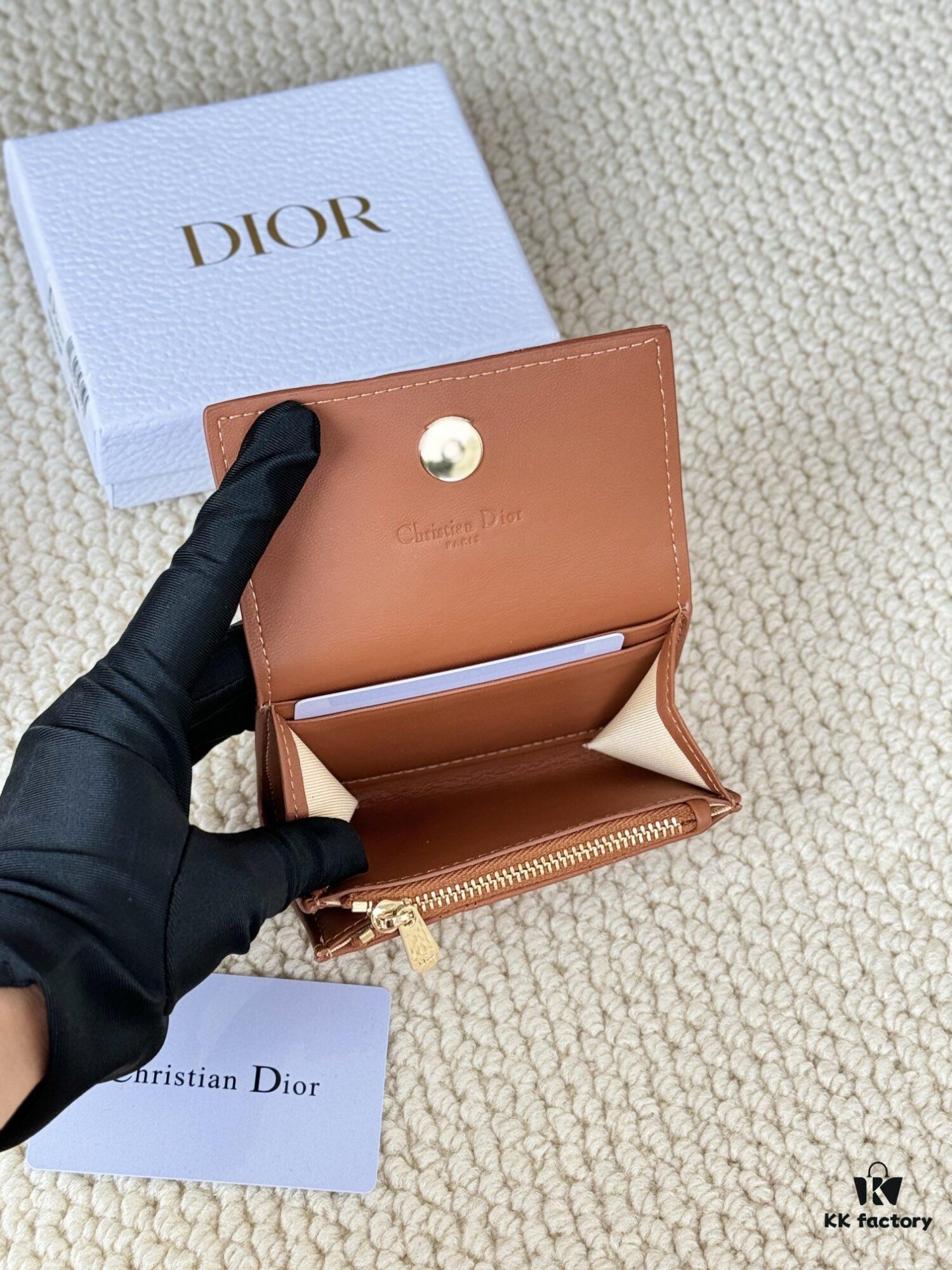 My Dior Glycine Wallet in Carmine Pink Lambskin
