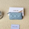 Mini Zip Pouch and Keychain Made of Lambskin, Dior Caro Card Holder