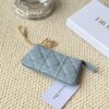 Mini Zip Pouch and Keychain Made of Lambskin, Dior Caro Card Holder