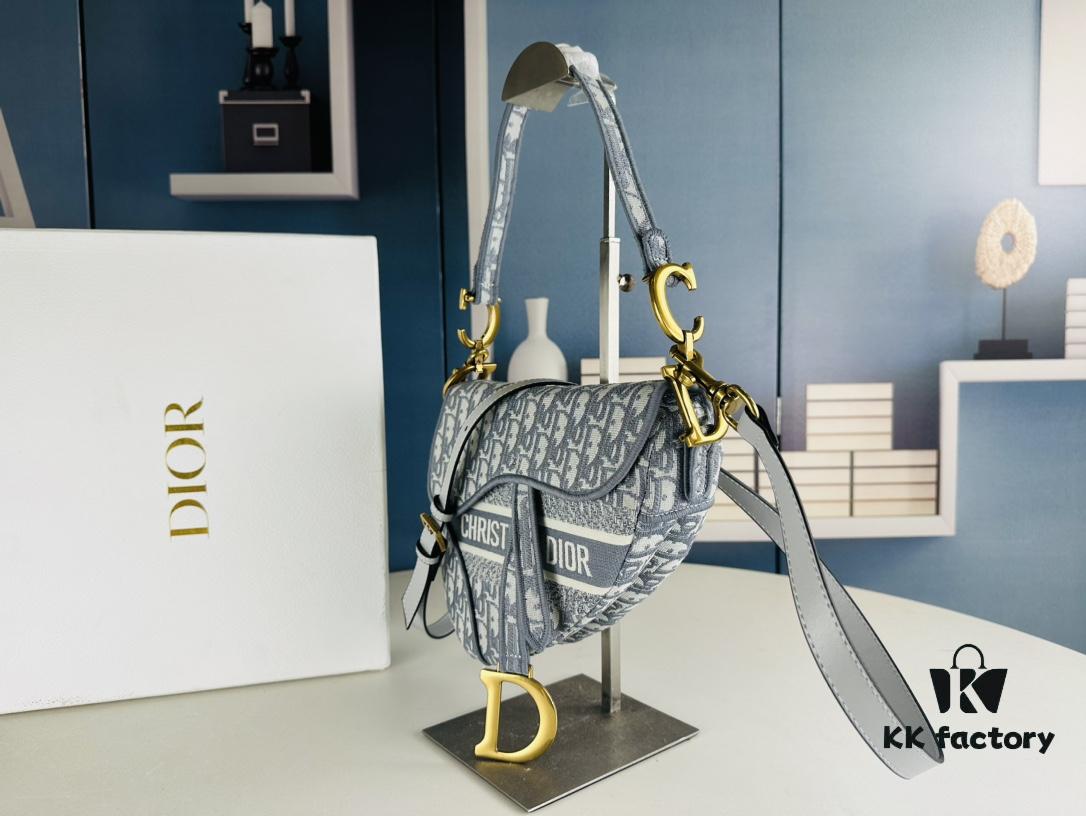 Large Size (With Box) 【♥️ Dior Saddle Monogram Thin Strap】【Comes with Retail Box 🎁】