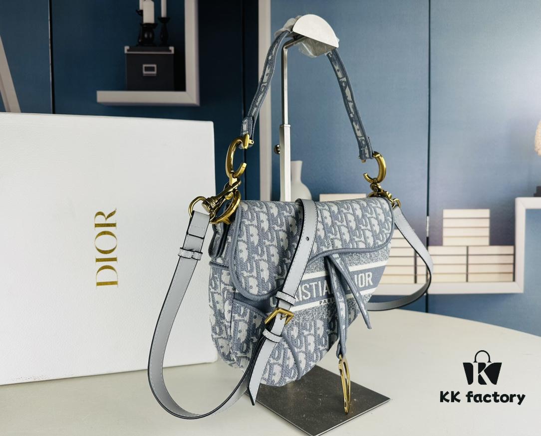 Large Size (With Box) 【♥️ Dior Saddle Monogram Thin Strap】【Comes with Retail Box 🎁】