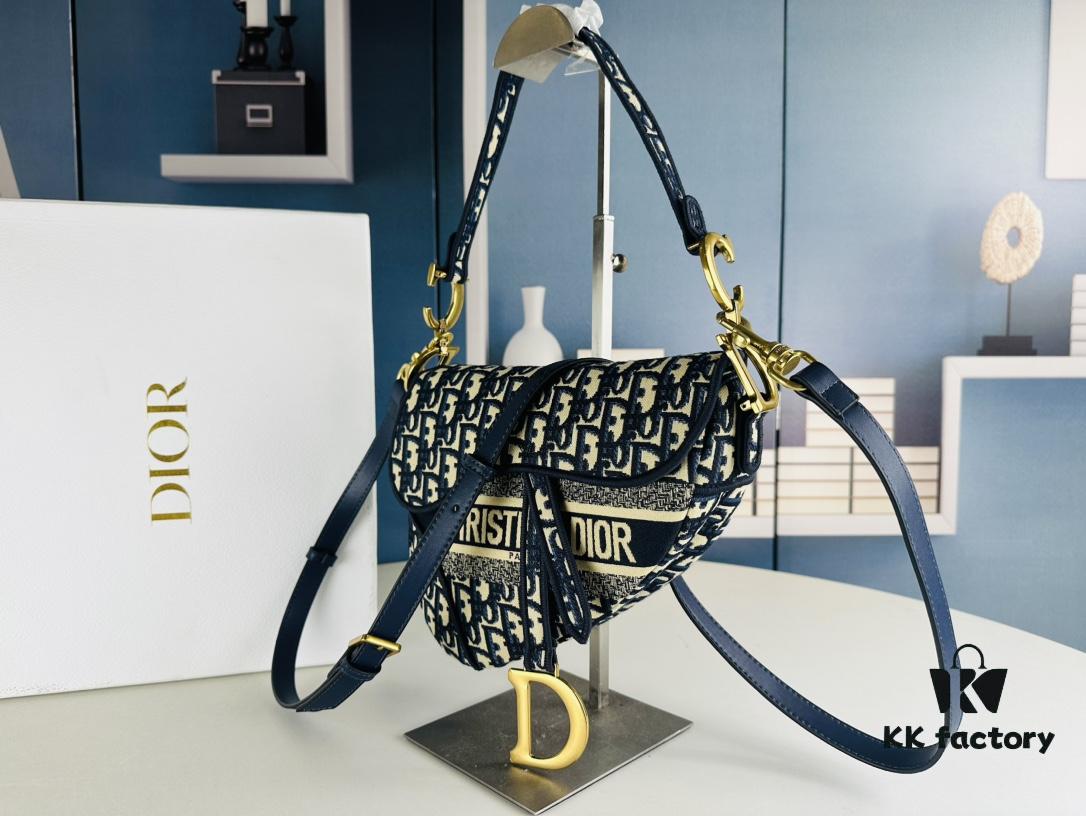Large Size (With Box) 【♥️ Dior Saddle Monogram Thin Strap】【Comes with Retail Box 🎁】