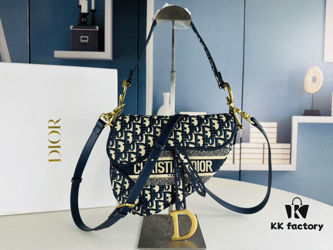 Large Size (With Box) 【♥️ Dior Saddle Monogram Thin Strap】【Comes with Retail Box 🎁】