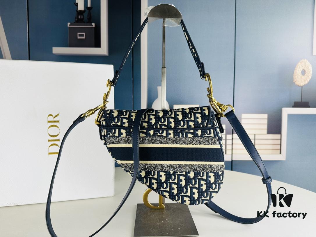 Large Size (With Box) 【♥️ Dior Saddle Monogram Thin Strap】【Comes with Retail Box 🎁】