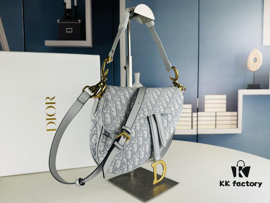 Large Size (With Box) 【♥️ Dior Saddle Monogram Thin Strap】 【Comes with Retail Box 🎁】