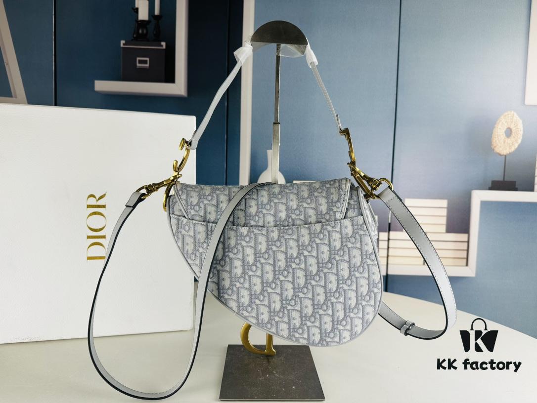 Large Size (With Box) 【♥️ Dior Saddle Monogram Thin Strap】 【Comes with Retail Box 🎁】