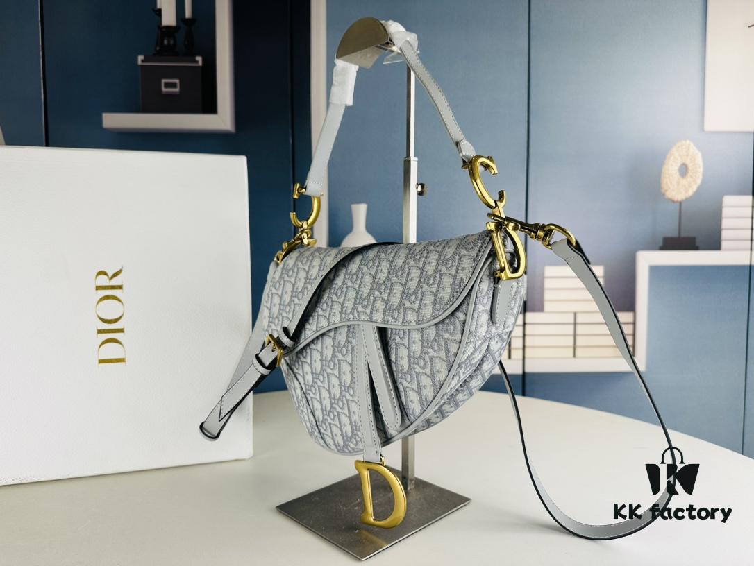 Large Size (With Box) 【♥️ Dior Saddle Monogram Thin Strap】 【Comes with Retail Box 🎁】