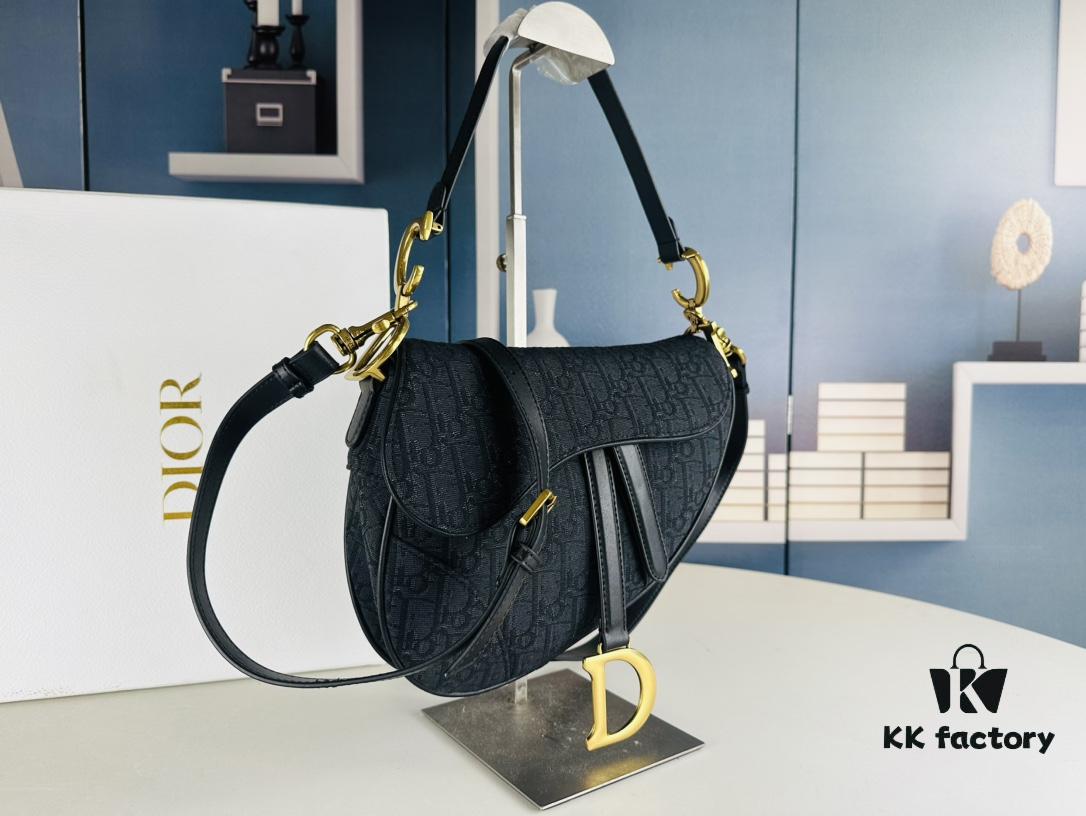 Large Size (With Box) 【♥️ Dior Saddle Monogram Thin Strap】 【Comes with Retail Box 🎁】