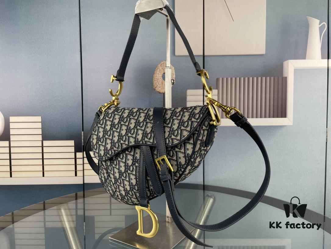 Large Size (With Box) 【♥️ Dior Saddle Monogram Thin Strap】 【Comes with Retail Box 🎁】