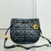 Dior Nolita Medium Bag in Black Lambskin with Cannage Quilting
