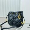 Dior Nolita Medium Bag in Black Lambskin with Cannage Quilting