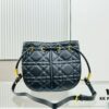 Dior Nolita Medium Bag in Black Lambskin with Cannage Quilting