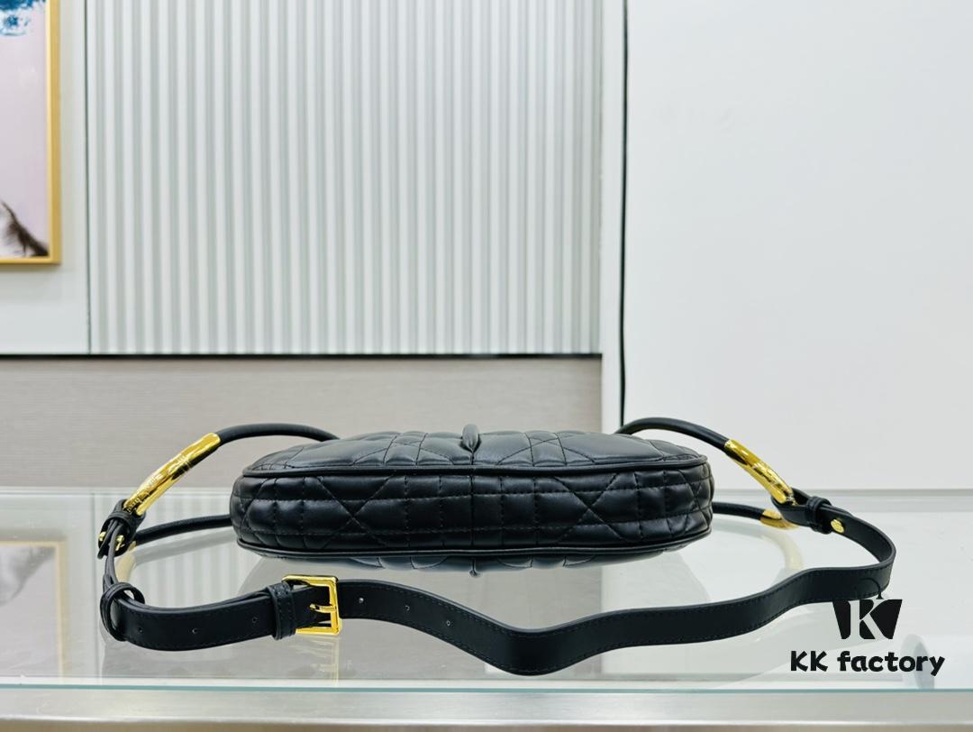 Dior Nolita Medium Bag in Black Lambskin with Cannage Quilting